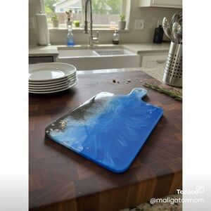 Resin beach inspired charcuterie board